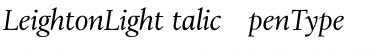 LeightonLightItalic Font