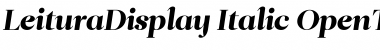 Leitura Display Italic Font