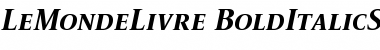 LeMondeLivre Bold Italic Small Caps Font
