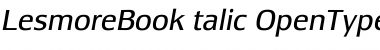 LesmoreBookItalic Regular Font