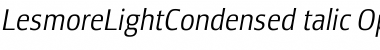 LesmoreLightCondensedItalic Regular Font