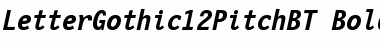 Letter Gothic 12 Pitch Bold Italic Font