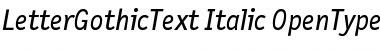 LetterGothicText Italic Font