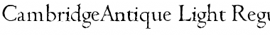 CambridgeAntique-Light Regular Font