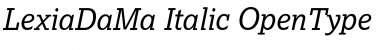 Lexia DaMa Italic Font