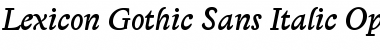 Lexicon Gothic Sans Italic