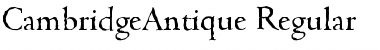 CambridgeAntique Regular Font