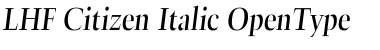 LHF Citizen Italic Font