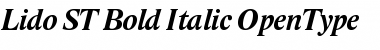 Lido ST Bold Italic Font