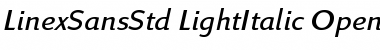 Linex Sans Std Light Italic Font