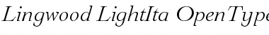 Lingwood-LightIta Regular Font
