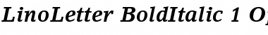 LinoLetter Bold Italic Font