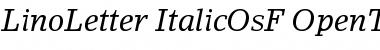 Lino Letter Italic OsF Font