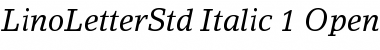 LinoLetter Std Italic