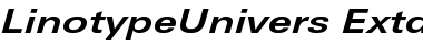 LinotypeUnivers ExtdBoldItalic Font