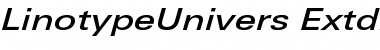 LinotypeUnivers ExtdMediumItalic Font