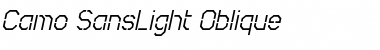 Camo SansLight Oblique Regular Font