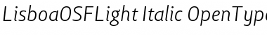 Lisboa OSF Light Italic Font