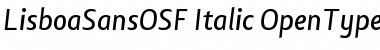 Lisboa Sans OSF Italic Font