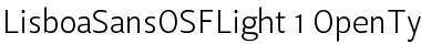 Lisboa Sans OSF Light Font