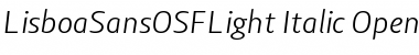 Lisboa Sans OSF Light Italic Font
