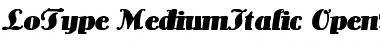 Lo-Type Medium Italic