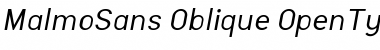 MalmoSans-Oblique Font