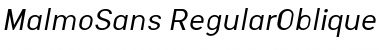 MalmoSans Regular Italic