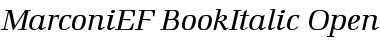 MarconiEF-BookItalic Font