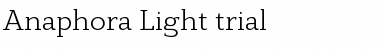 Anaphora Trial Light Font