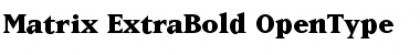 Matrix-ExtraBold Font