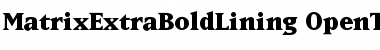 MatrixExtraBoldLining Regular Font