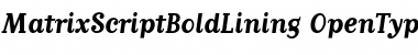 MatrixScriptBoldLining Font