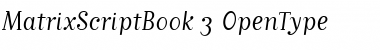 MatrixScriptBook Font