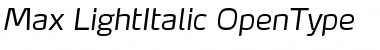 Max-LightItalic Font
