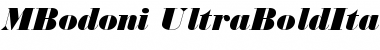 Bodoni Ultra Bold Italic Font