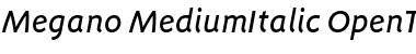 Megano-MediumItalic Font
