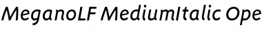MeganoLF-MediumItalic Font