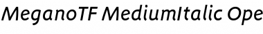 MeganoTF-MediumItalic Font