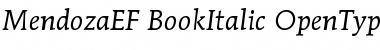 MendozaEF BookItalic Font