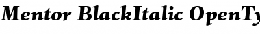 Mentor Black Italic Font