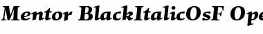 Mentor Black Italic OsF Font