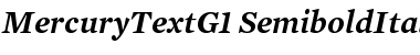 Mercury Text G1 Semibold Italic Font