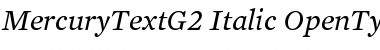 Mercury Text G2 Italic Font