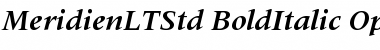 Meridien LT Std Bold Italic