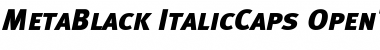 Meta Black Caps Italic Font