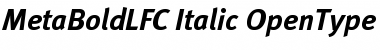 MetaBoldLFC Italic Font