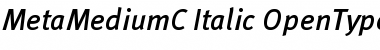 MetaMediumC Italic Font