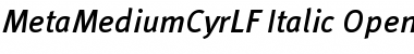 MetaMediumCyrLF-Italic Font