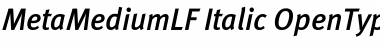Meta Medium Lf Italic Font